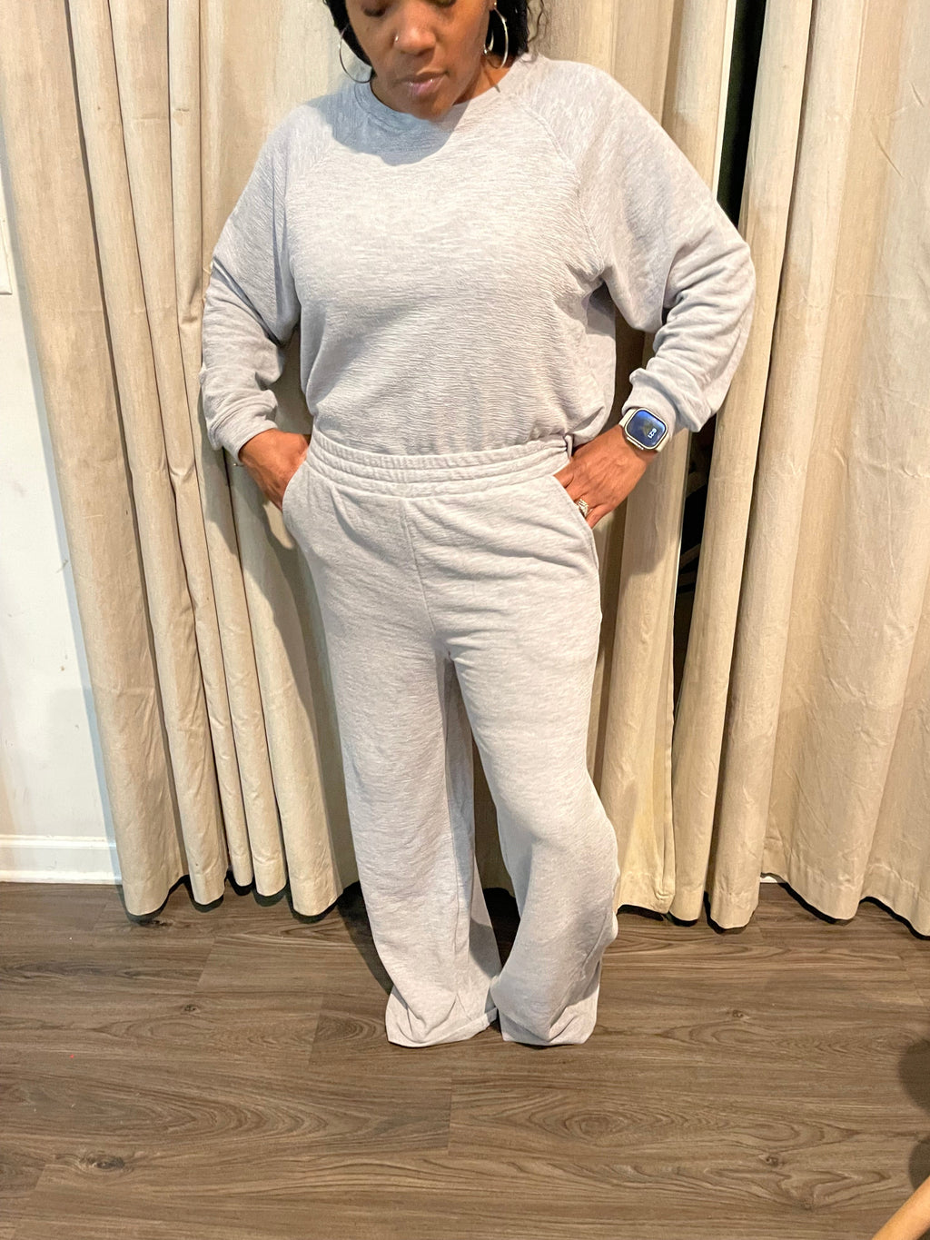 Light Heather Grey Long Sleeve Set