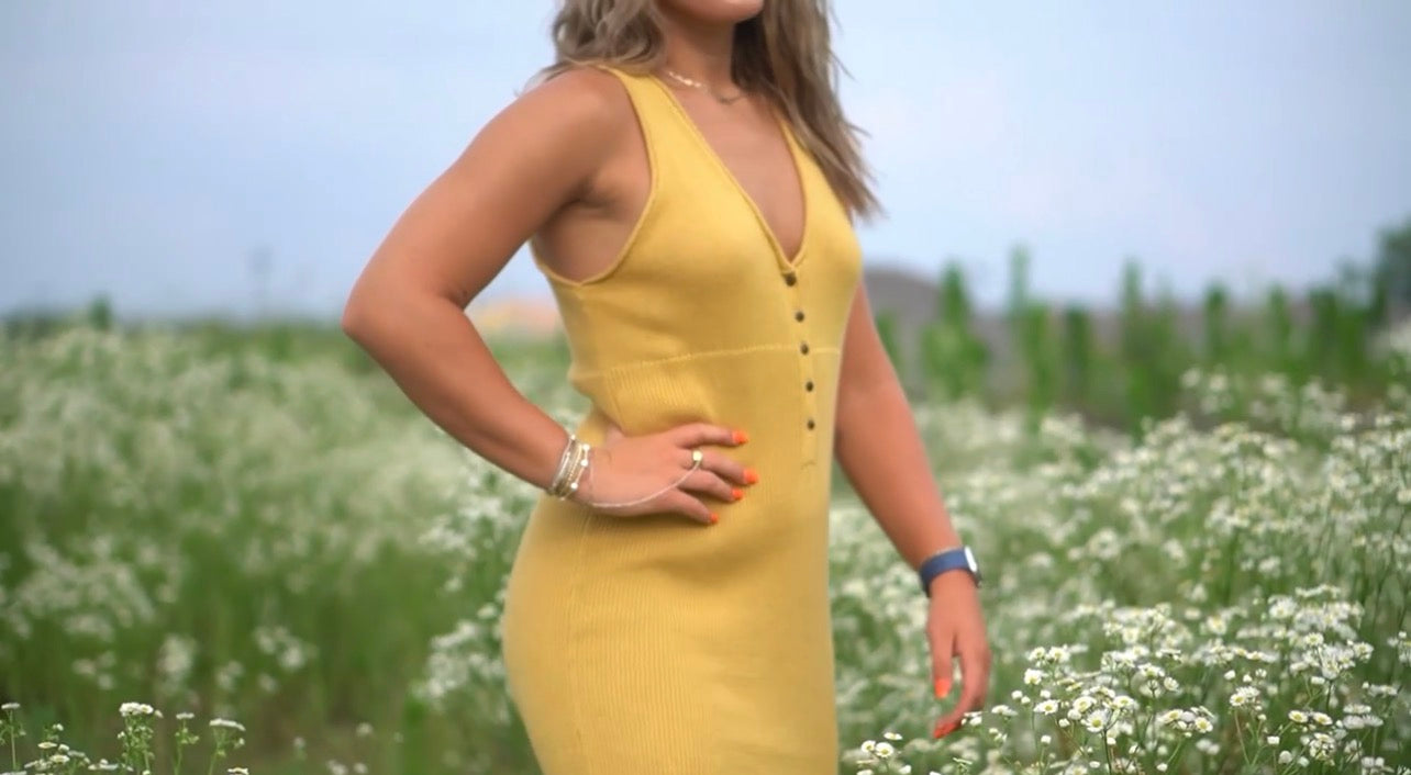 Mustard Sweater Dress