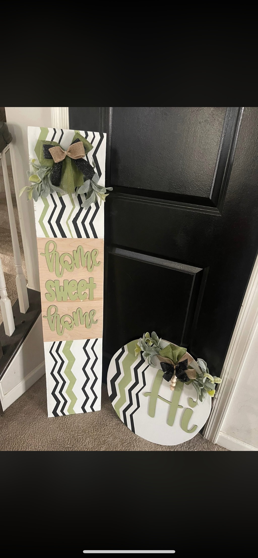 Porch Leaner and Door Hanger Set - Customizable
