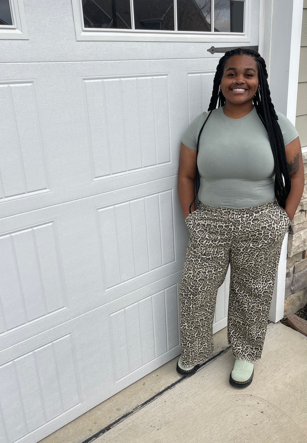Leopard Straight Leg Pants