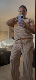 Brown Striped Set