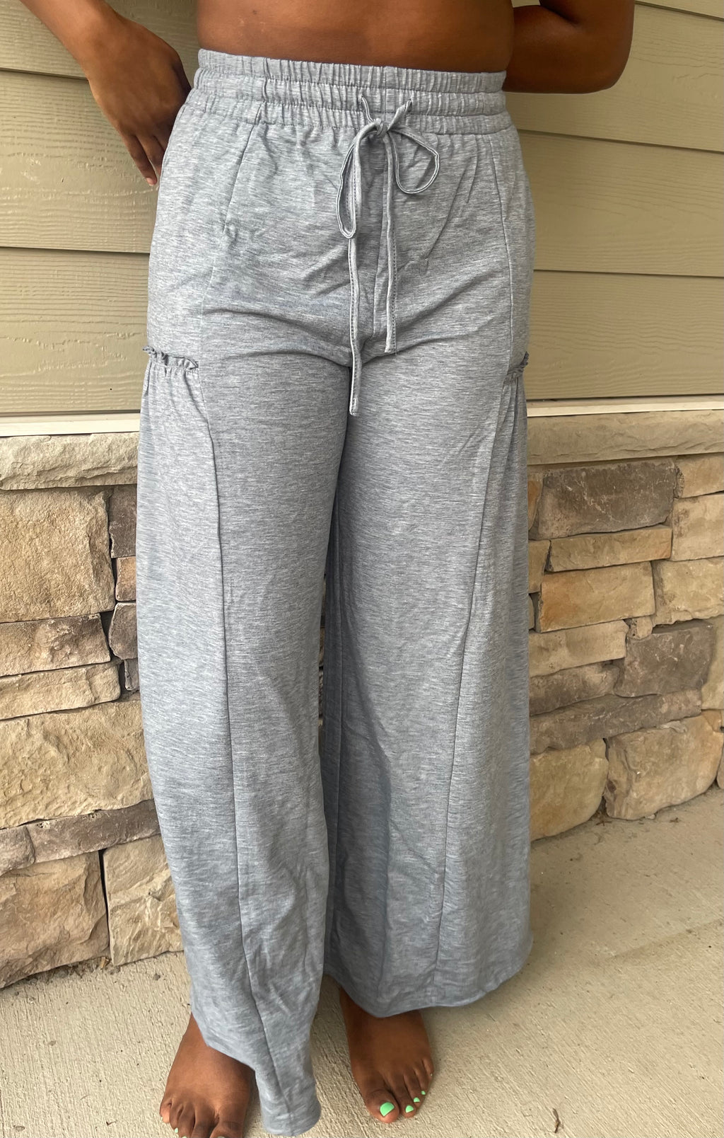 Frilled Wide Leg Drawstring