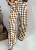 Brown Gingham Pants
