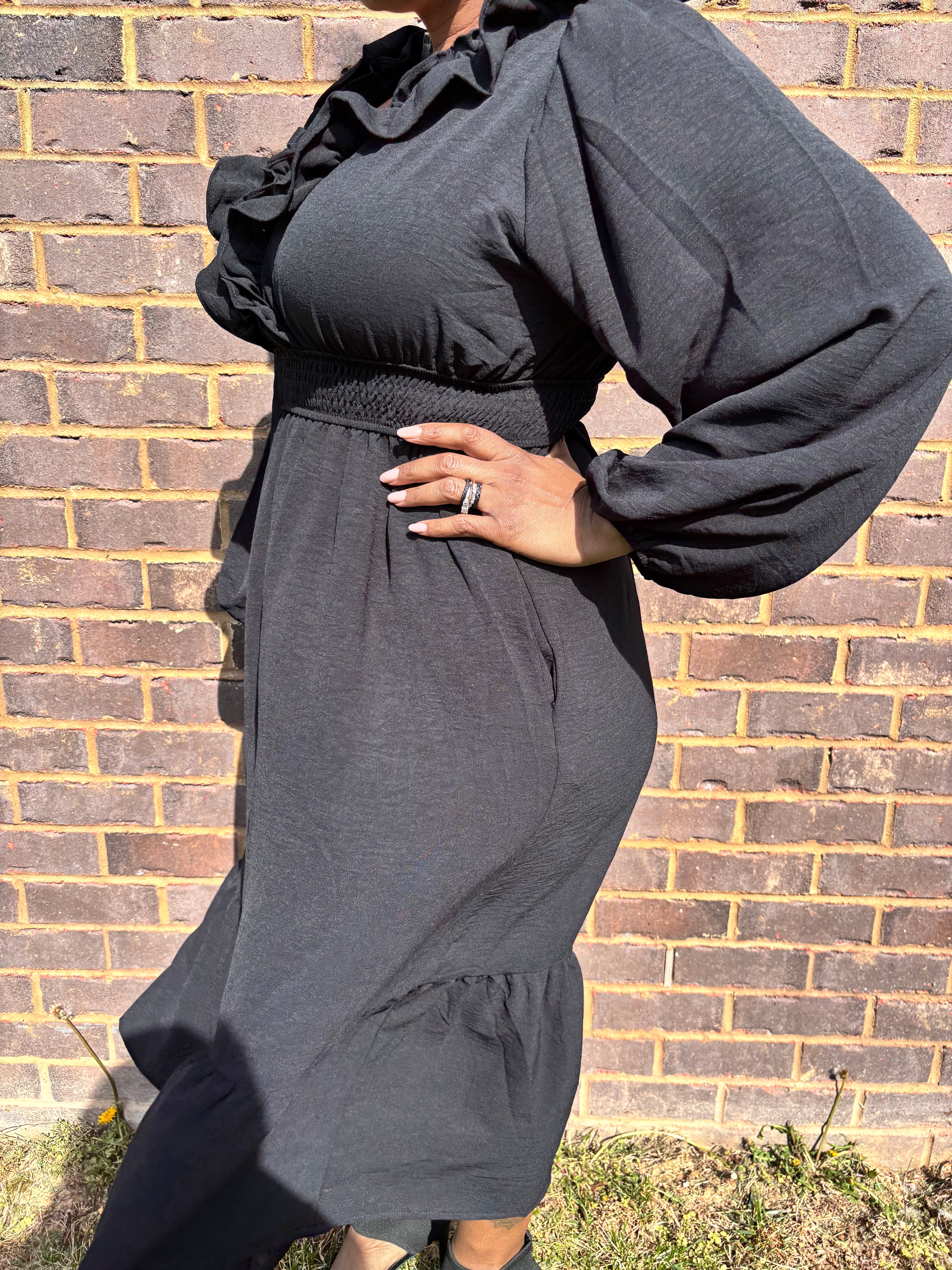 Black Ruffle Dress