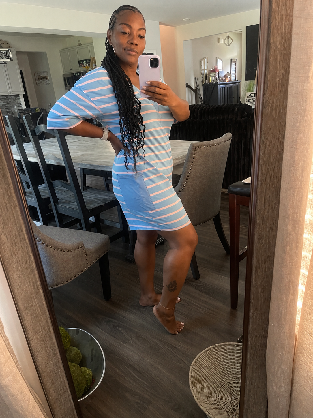 Blue and Pink Romper