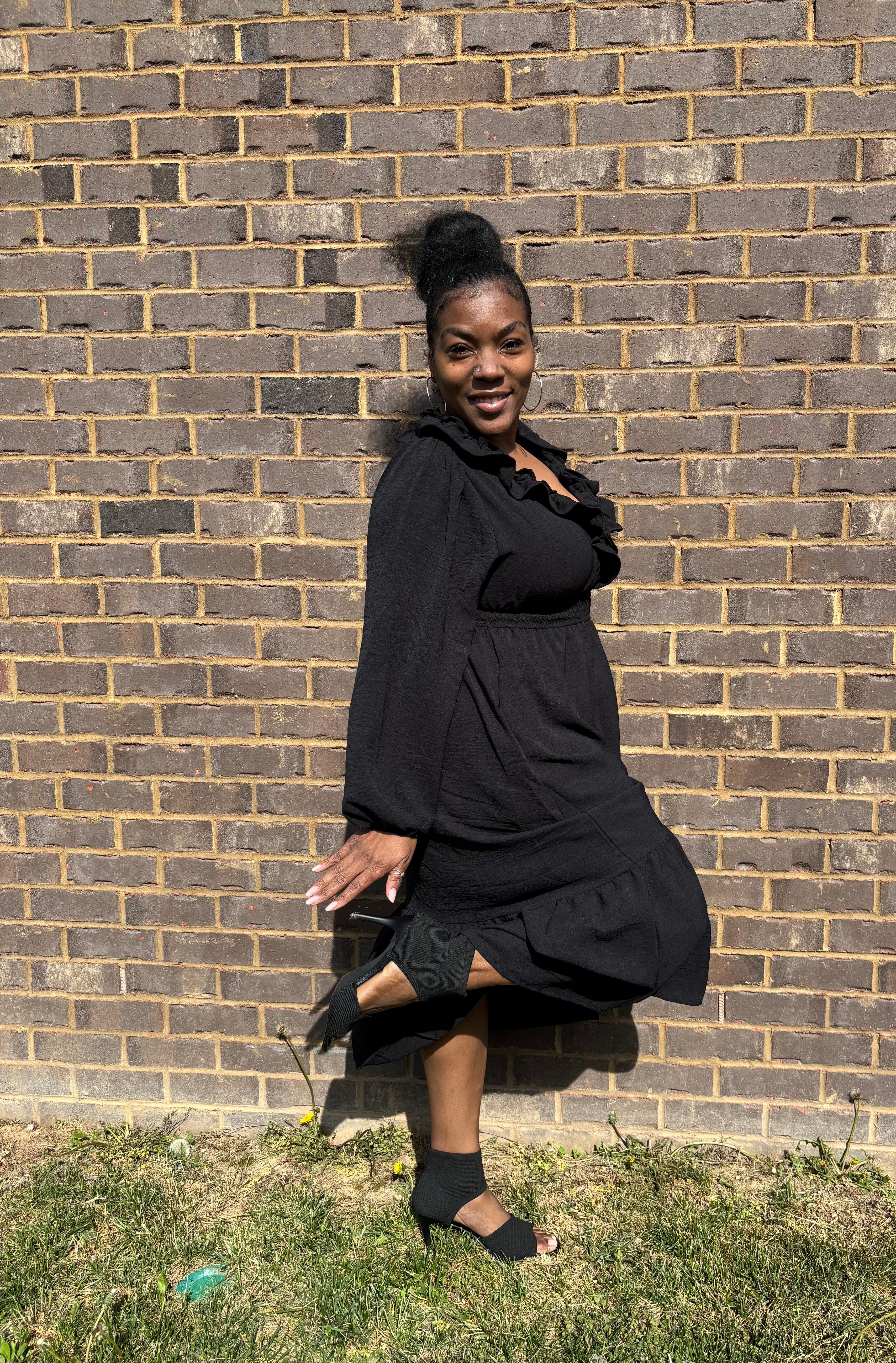 Black Ruffle Dress