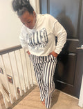 Black & White Striped Pants