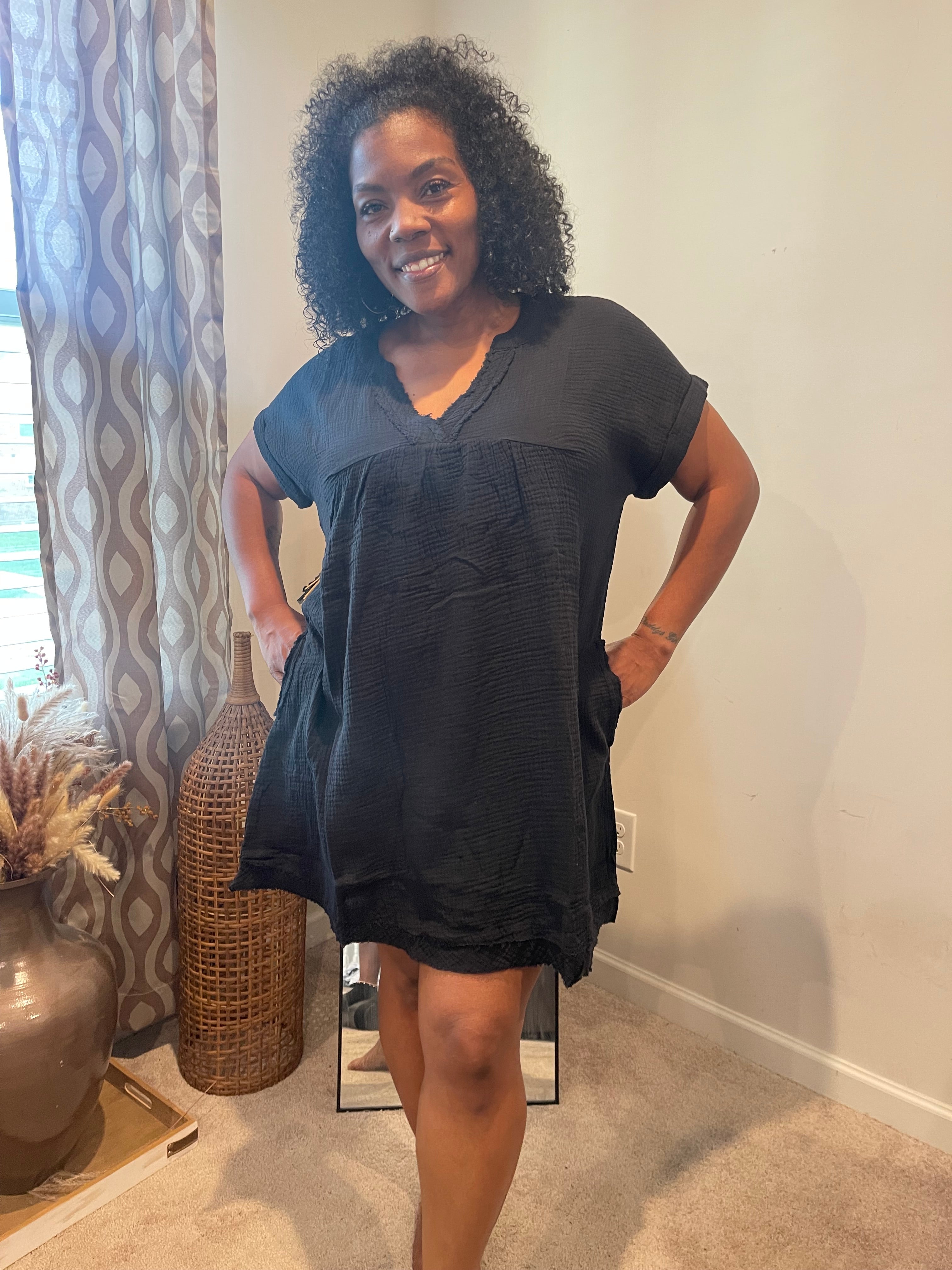Black Linen Dress
