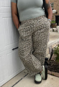 Leopard Straight Leg Pants