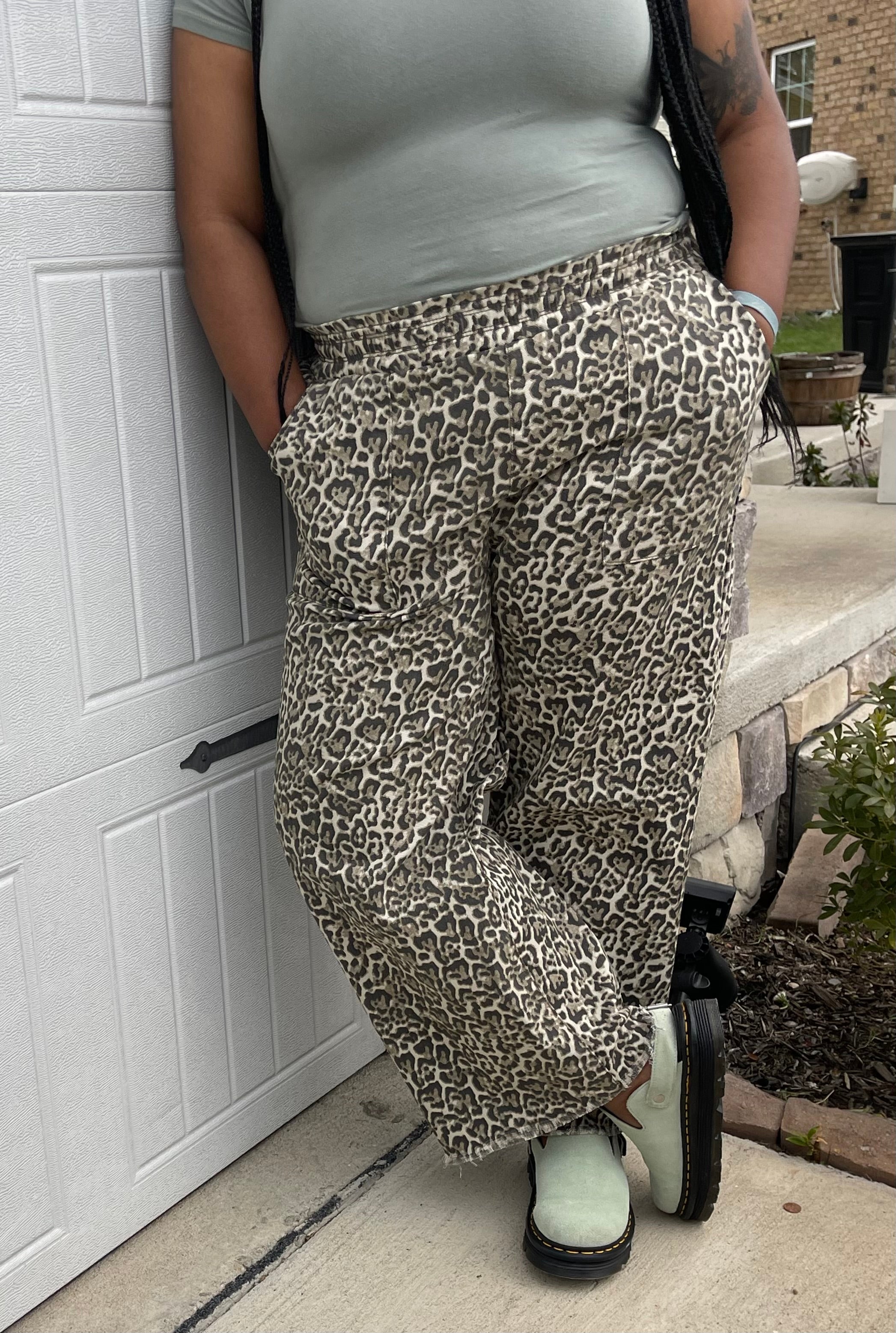Leopard Straight Leg Pants