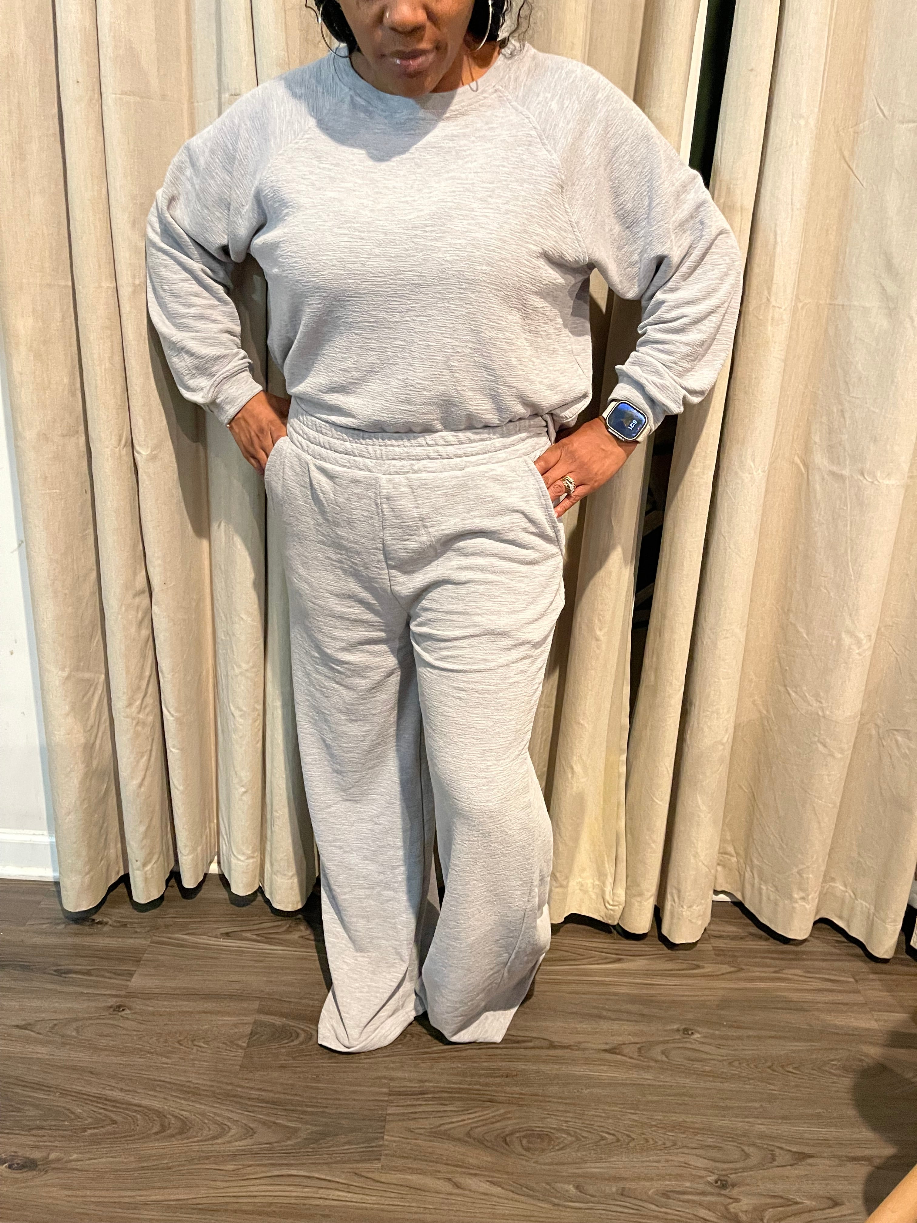 Light Heather Grey Long Sleeve Set