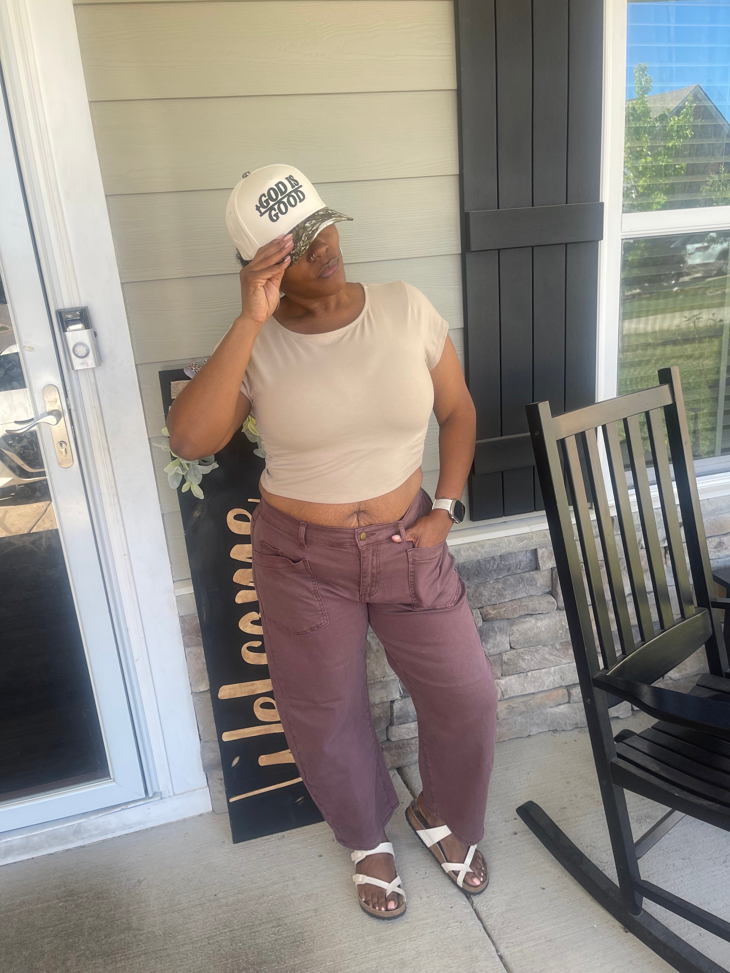 Brown Barrel Jeans