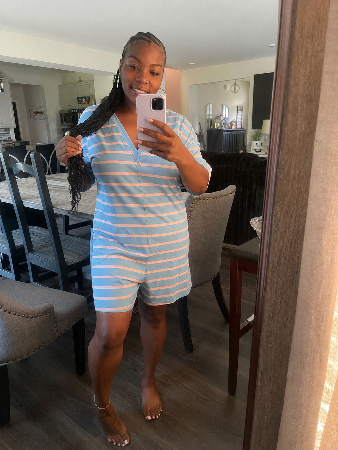 Blue and Pink Romper