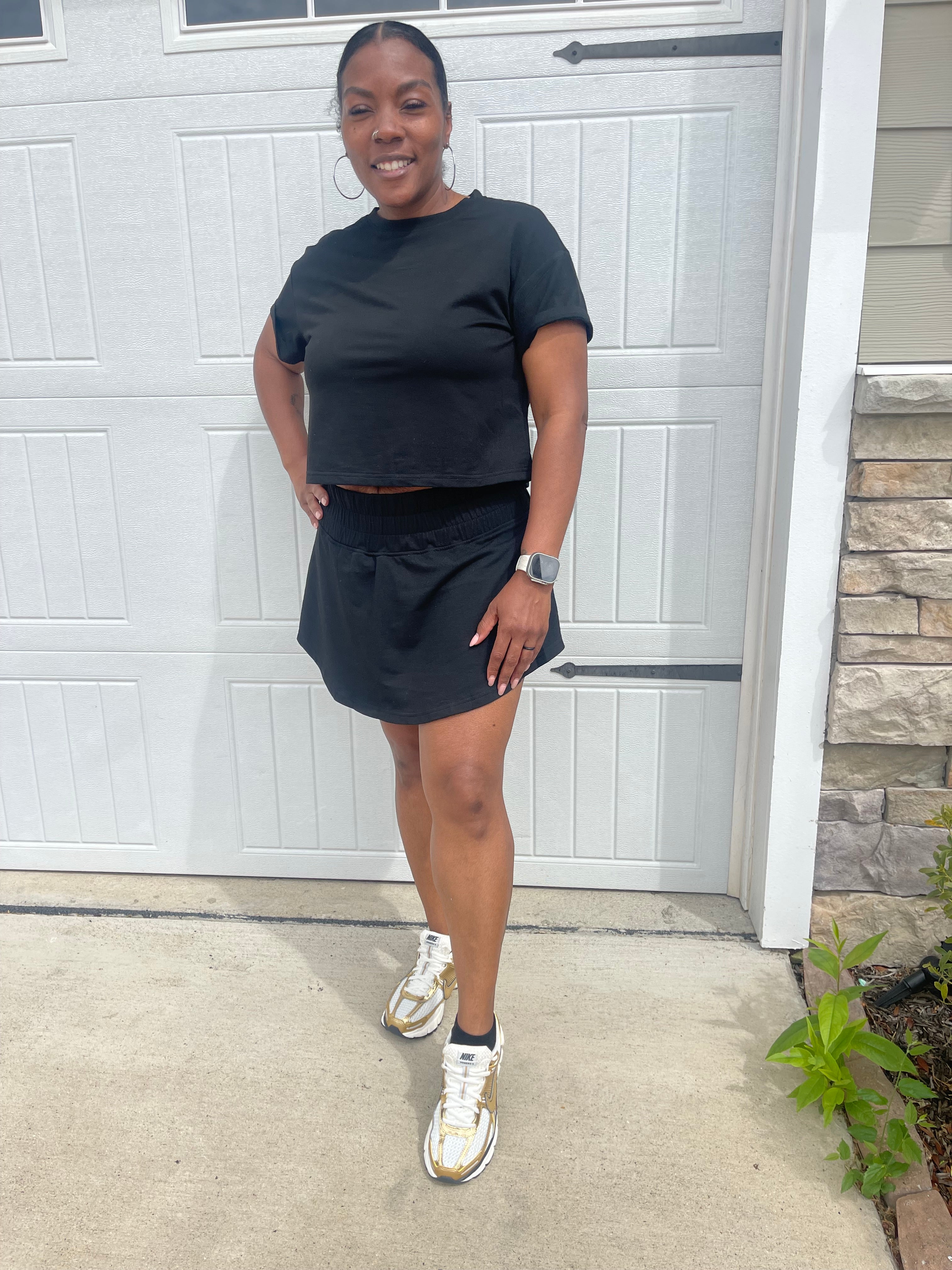 Black Skort Set