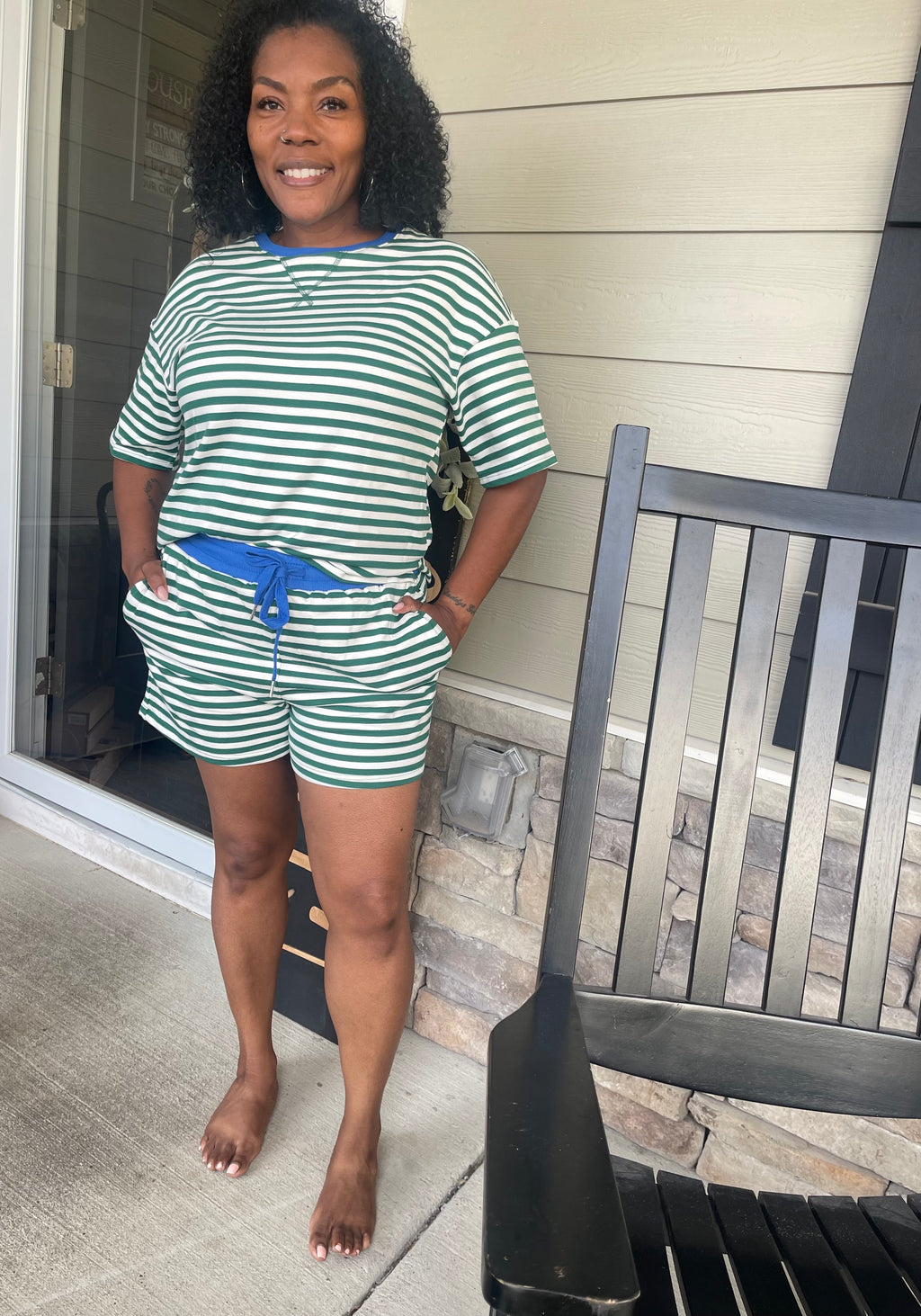 Green Stripe Set