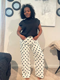 Polka Dot Mid Rise Pant