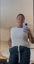 Brown/White Stripe Shirt