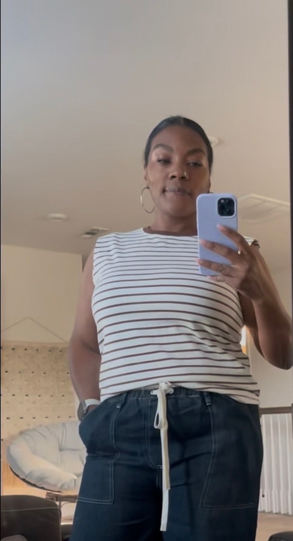 Brown/White Stripe Shirt
