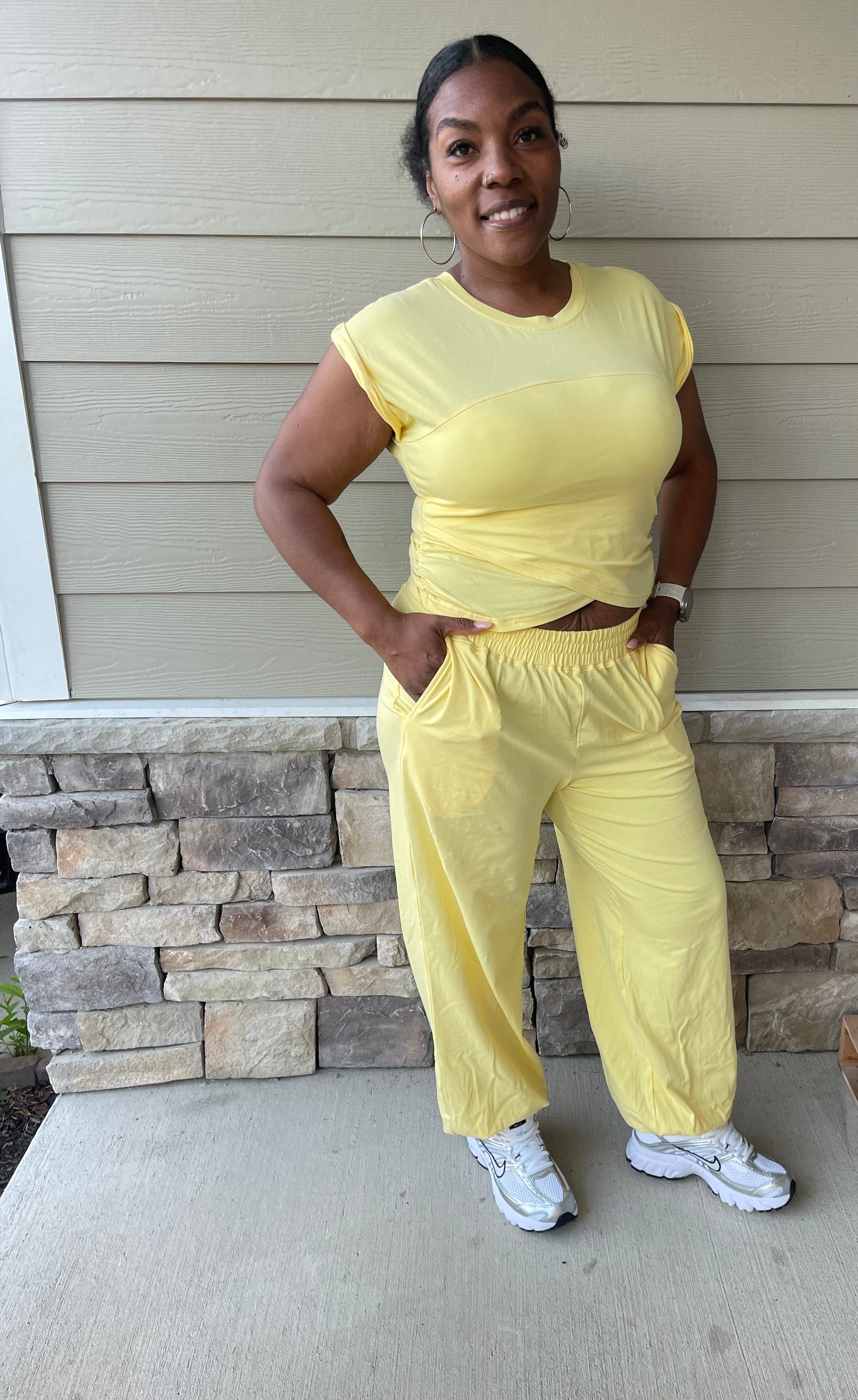 Yellow Cross Top Set