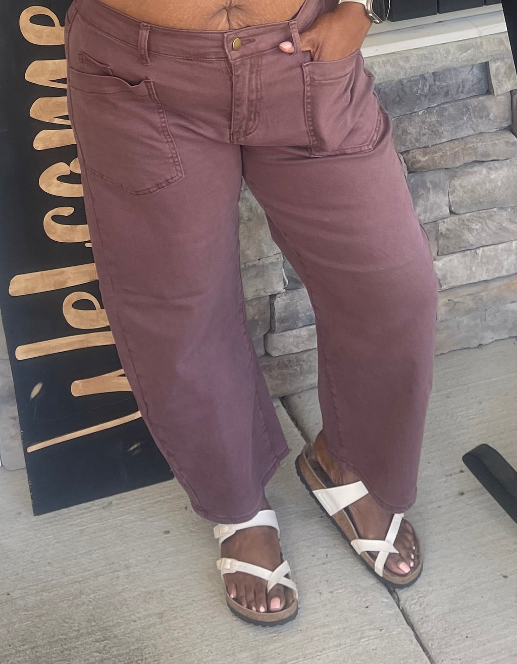 Brown Barrel Jeans