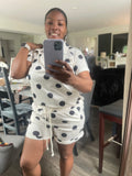 Beige Polka Dot Short Set