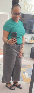 Ash Black Cropped Sweats