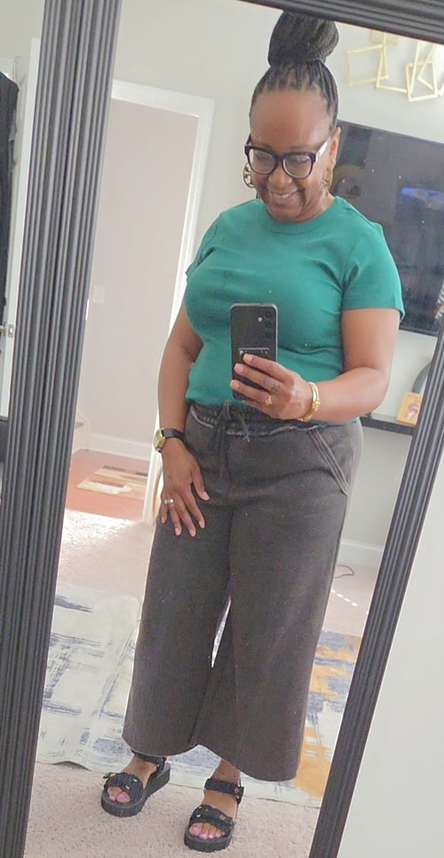 Ash Black Cropped Sweats