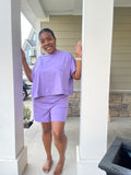 Lavender Shorts Set