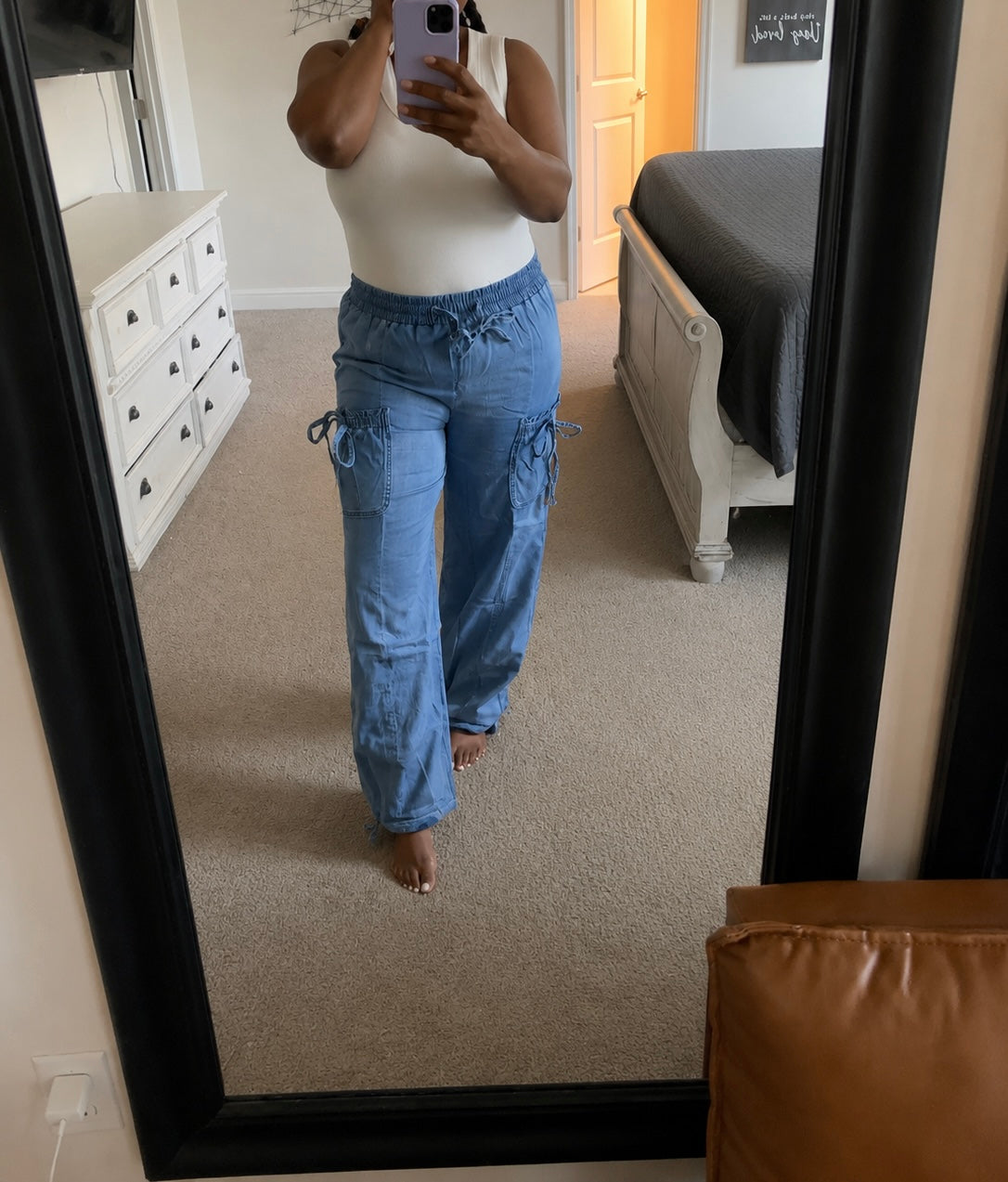 Blue Drawstring Pants
