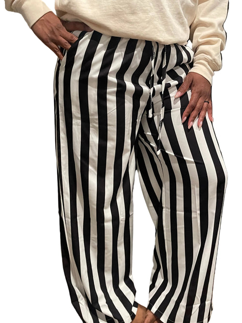 Black & White Striped Pants