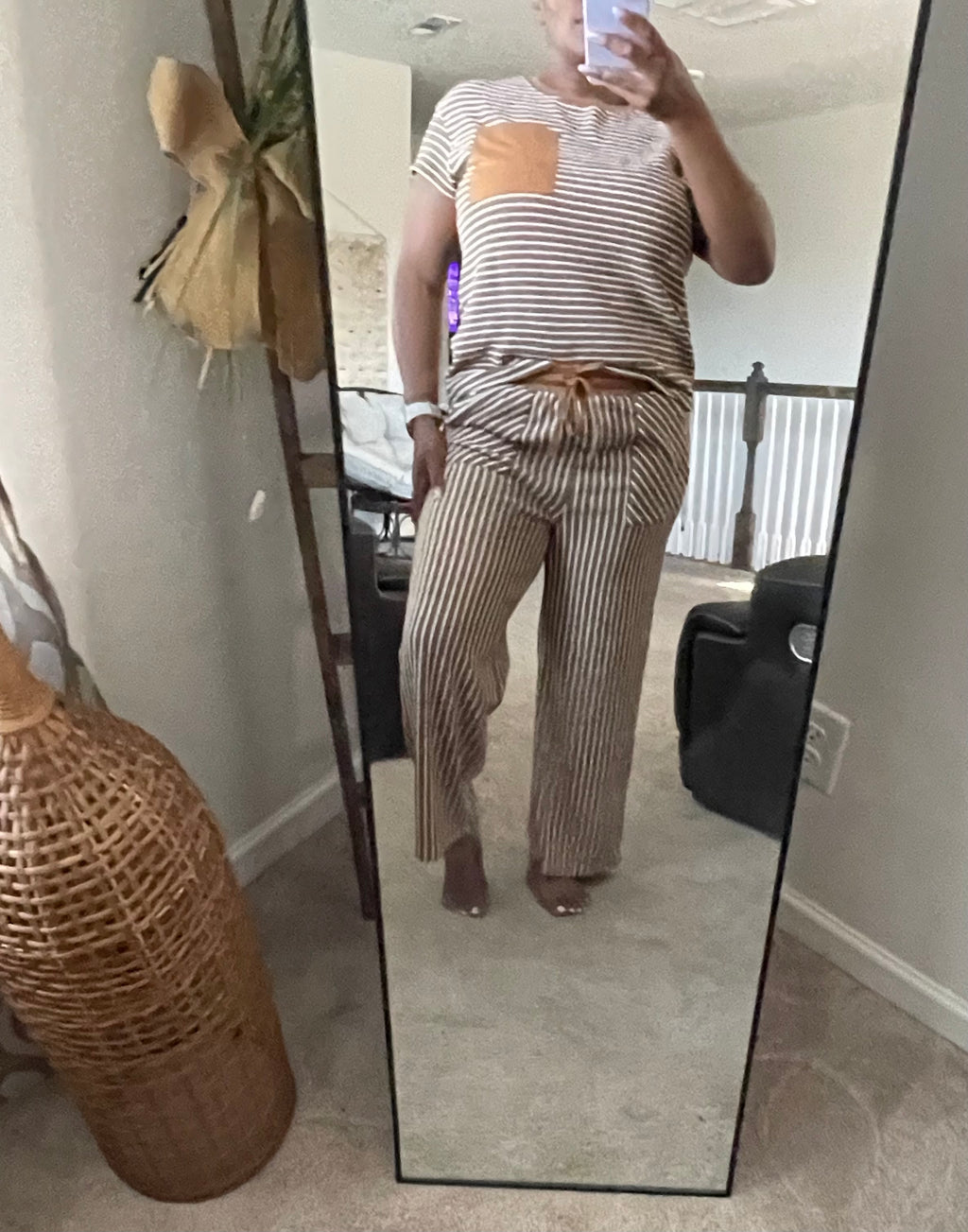 Brown Striped Set