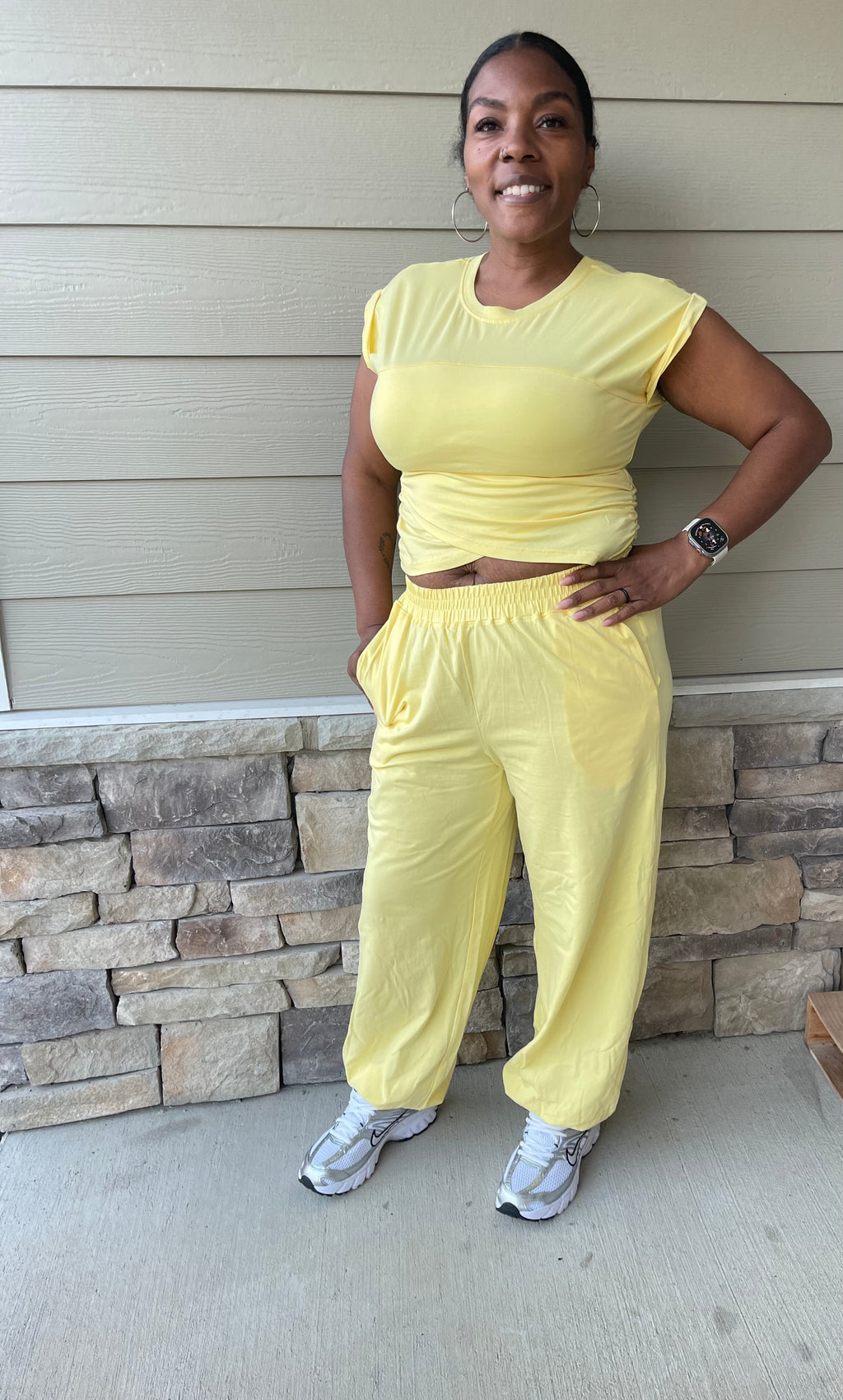 Yellow Cross Top Set