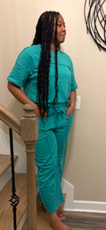 Pine Green Barrel Pant Set
