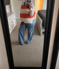 Orange and White Sweater