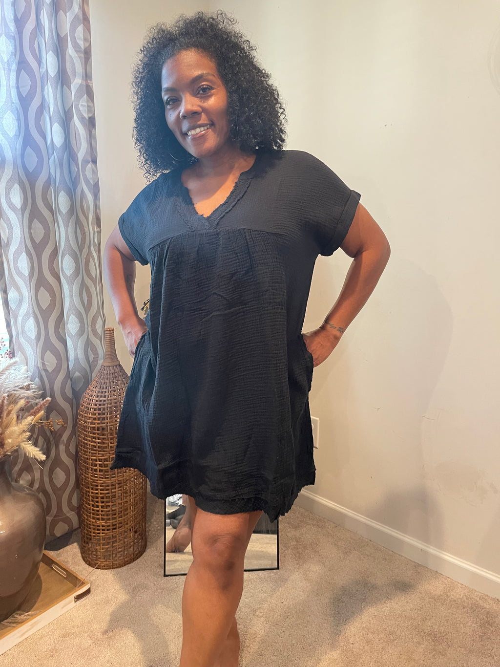 Black Linen Dress