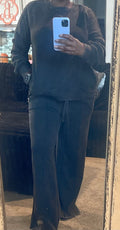 Black Acid Wash Sweatpants