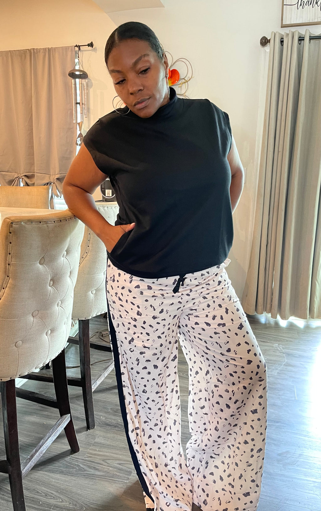 Black and White Spec Pants