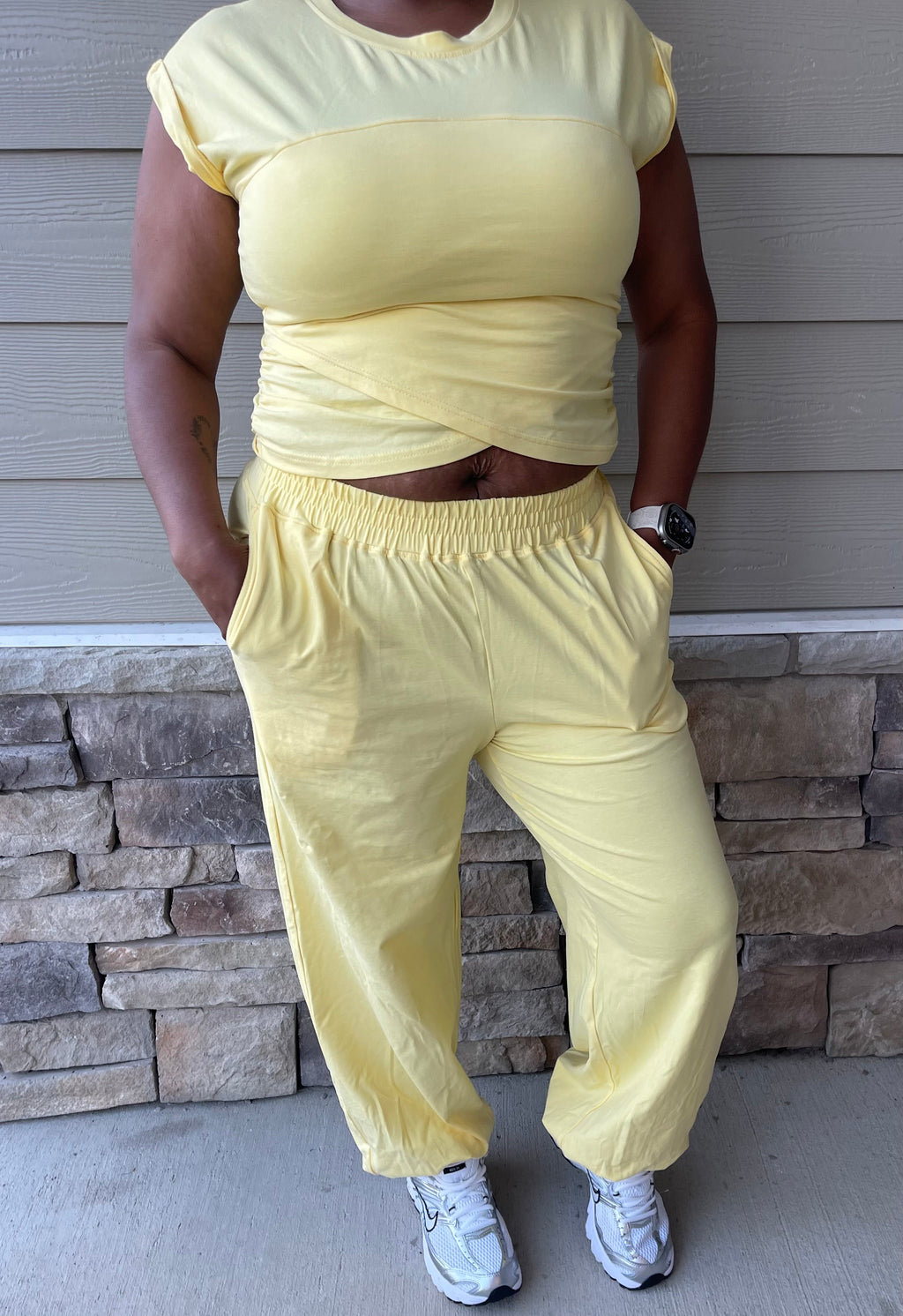 Yellow Cross Top Set