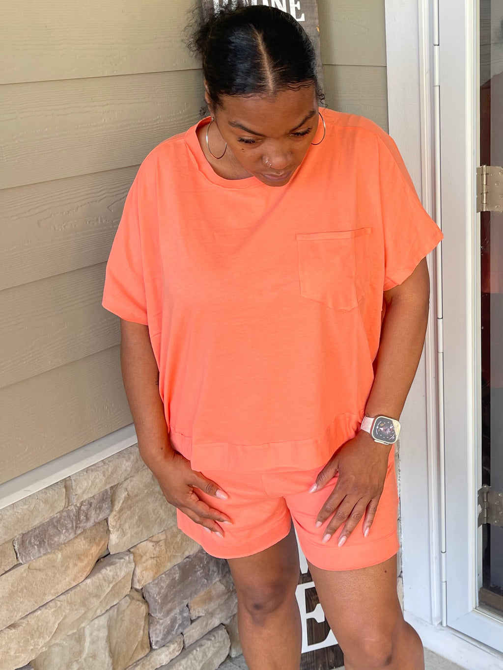 Coral Shorts Set