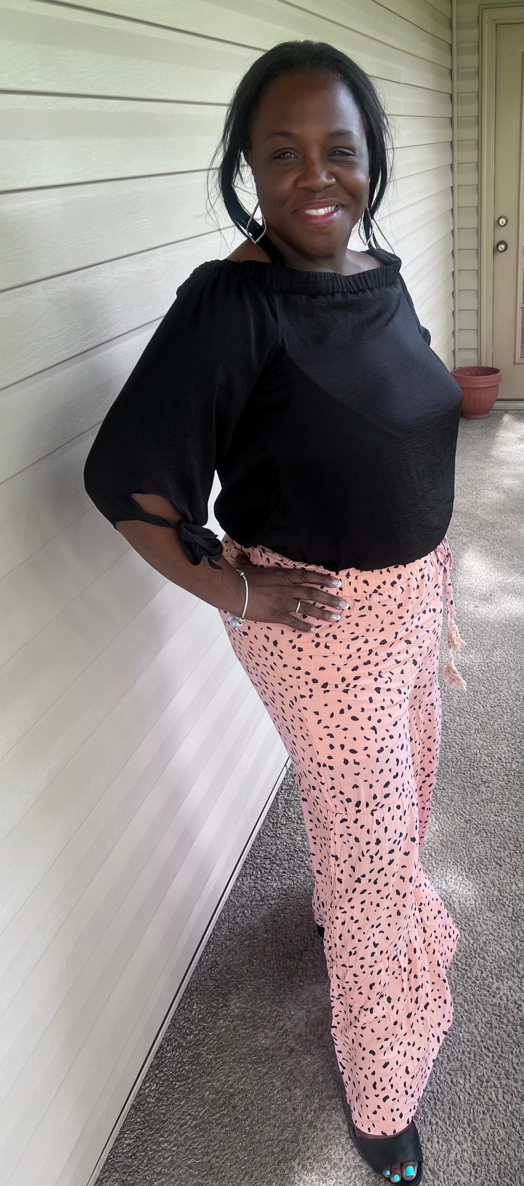 Coral Flowy Pants