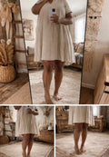 Beige Baby Doll Dress