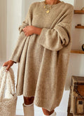 Pale Khaki Sweater Dress