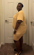 Tan Biker Short Set