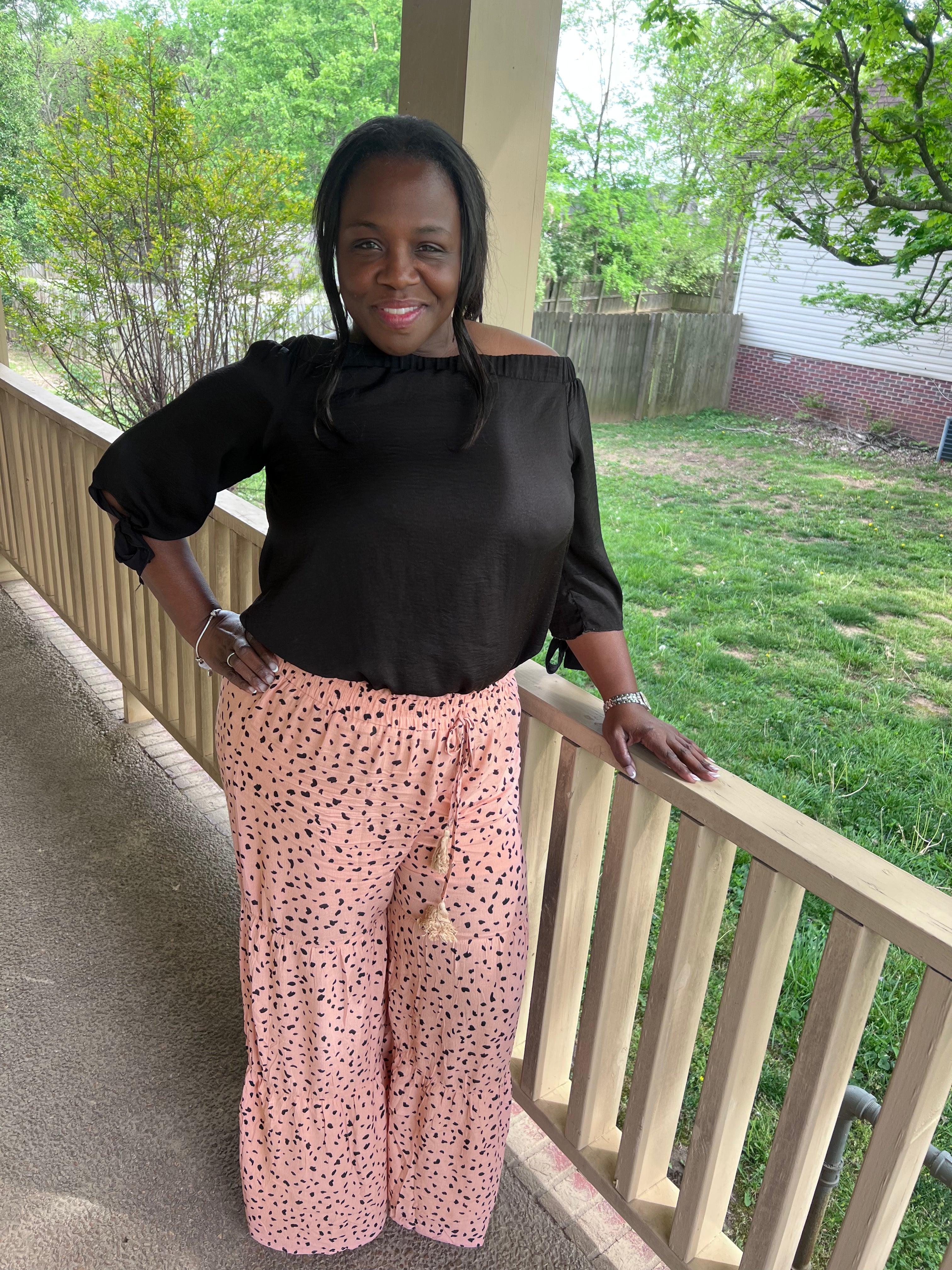 Coral Flowy Pants