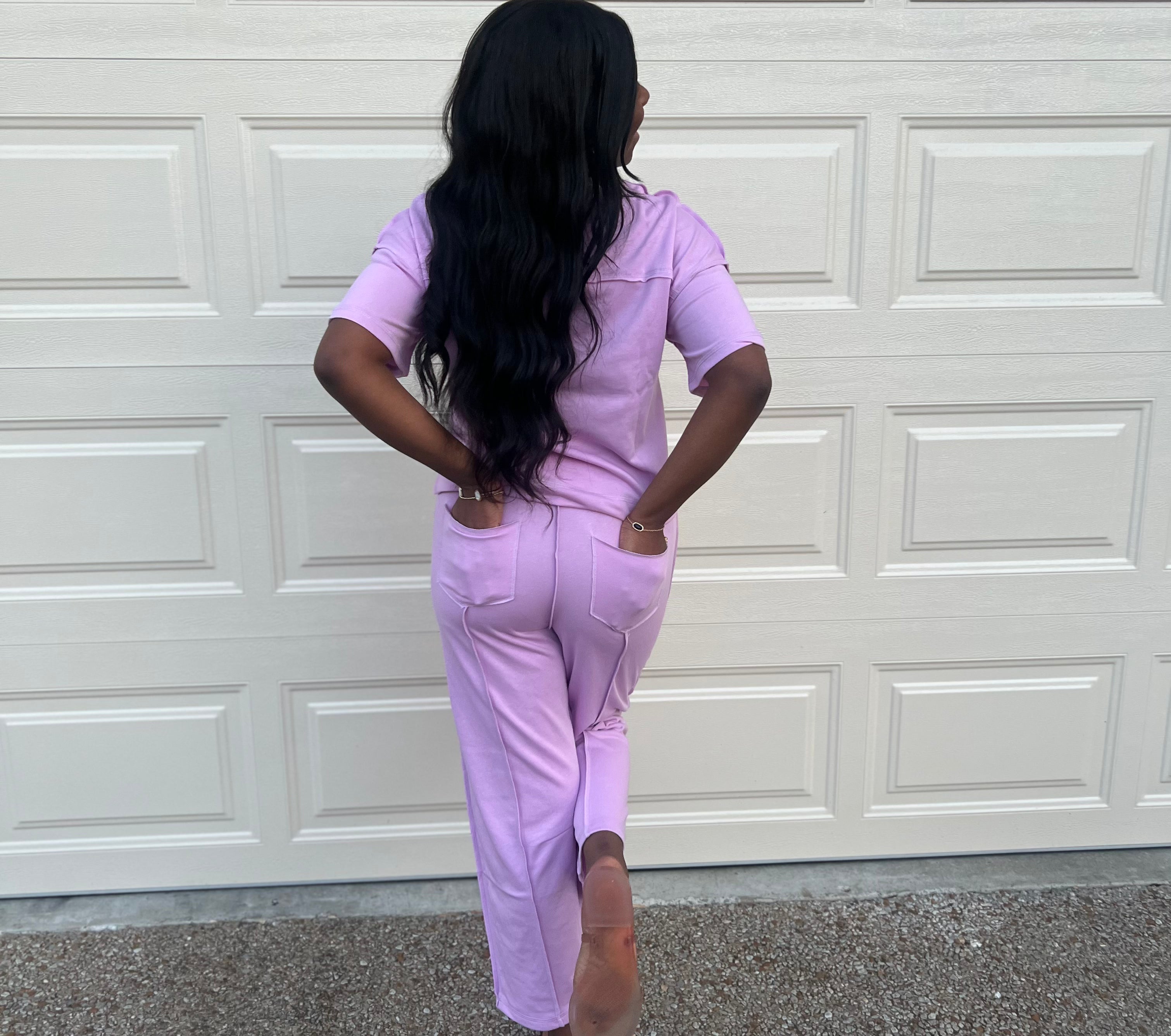 Lavender Barrel Pant Set