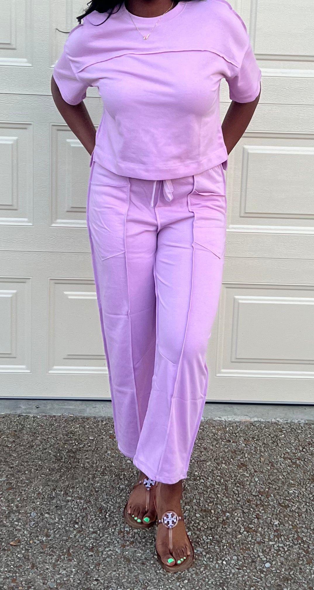 Lavender Barrel Pant Set